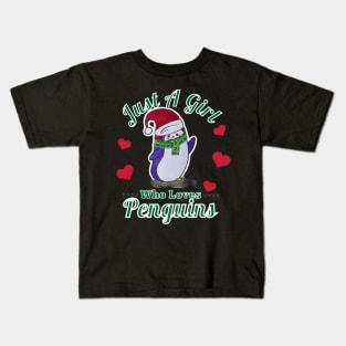 Just A Girl Who Loves Penguins Kids T-Shirt